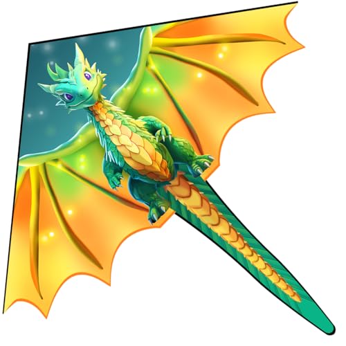 Xida Dragon Kite 55x61 Inch – Easy to Fly for Beginners, Kids, and Adults