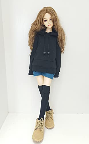 XiDonDon BJD Doll Hoodie Top – 1/3 1/4 1/6 Sizes (Black)