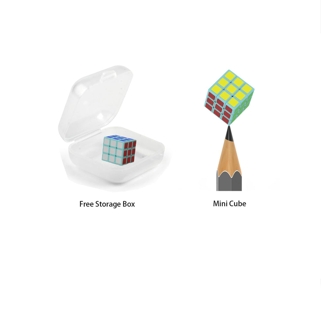 XINGLETOYS Mini 3x3 Cube 1cm - Tiny Magic Puzzle for Kids and Adults (Blue)