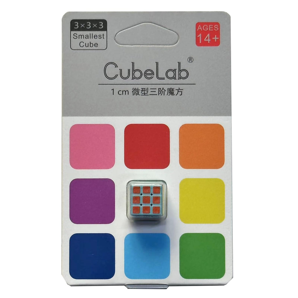 XINGLETOYS Mini 3x3 Cube 1cm - Tiny Magic Puzzle for Kids and Adults (Blue)
