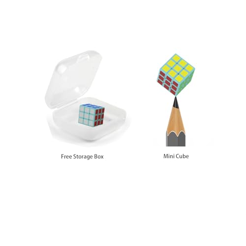 XINGLETOYS Mini 3x3 Cube 1cm - Tiny Magic Puzzle for Kids and Adults (Blue)