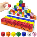XIPEGPA 110-Piece Foam Dice Set - Small Colorful Number Dice for Math Games, Classroom Educational Toy, Party Favors (0.78 inch)