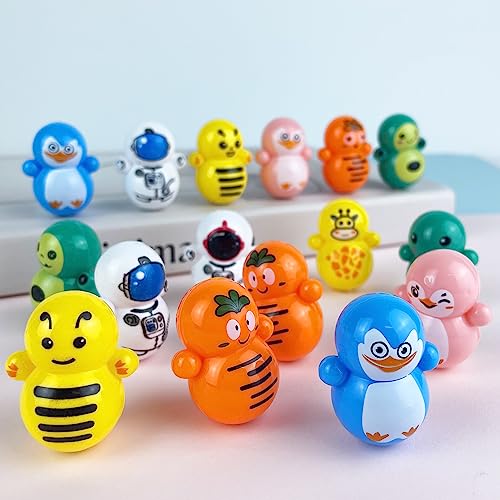 XIPEGPA 150-Piece Mini Tumbler Toys - Assorted Animal and Novelty Designs for Party Favors, Classroom Rewards, Goodie Bags