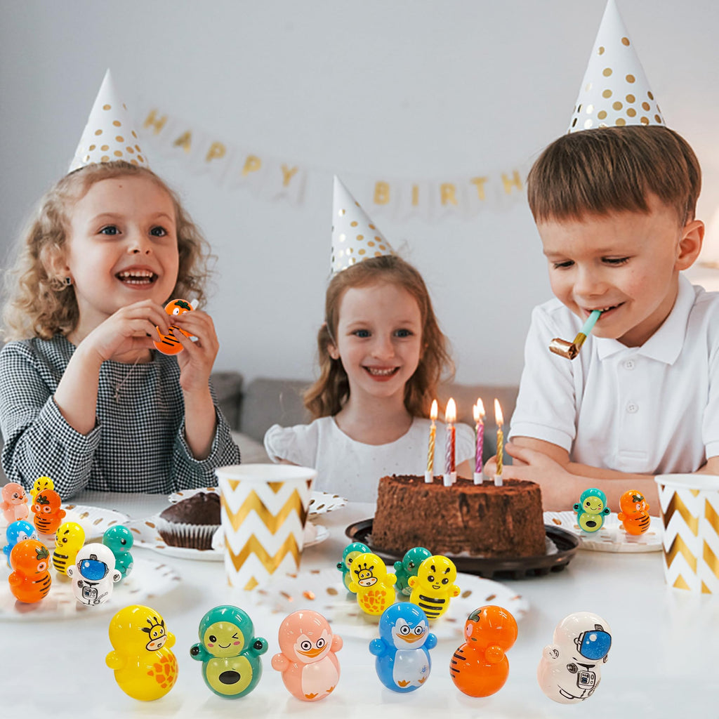 XIPEGPA 150-Piece Mini Tumbler Toys - Assorted Animal and Novelty Designs for Party Favors, Classroom Rewards, Goodie Bags