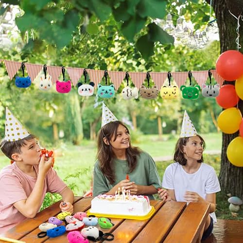 XIPEGPA 36 Assorted Mini Stuffed Animal Keychains – Soft Plush Toys for Goodie Bags, Classroom Rewards, and Easter Egg Fillers