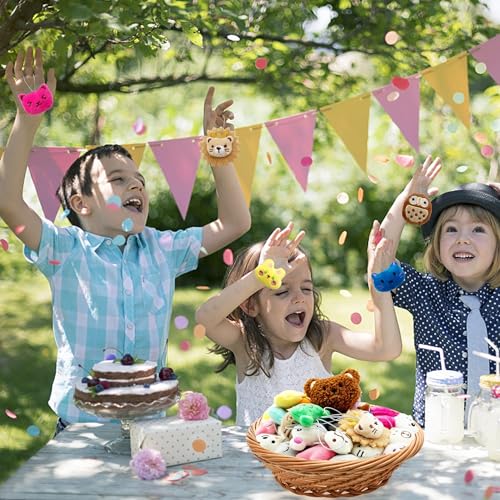 XIPEGPA 40-Piece Mini Animal Plush Toy Set - Assorted Stuffed Animals Keychains for Party Favors, Easter Eggs, Classroom Prizes