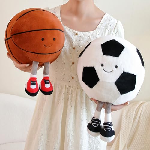 XIYUAN 13.7-Inch Football Plush Toy – Soft Stuffed American Soccer Doll with Feet, Cute Decorative Pillow for Kids