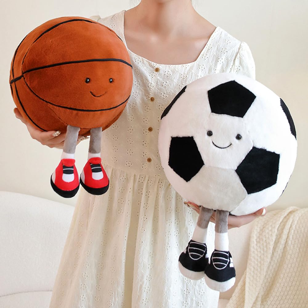 XIYUAN 13.7-Inch Football Plush Toy – Soft Stuffed American Soccer Doll with Feet, Cute Decorative Pillow for Kids