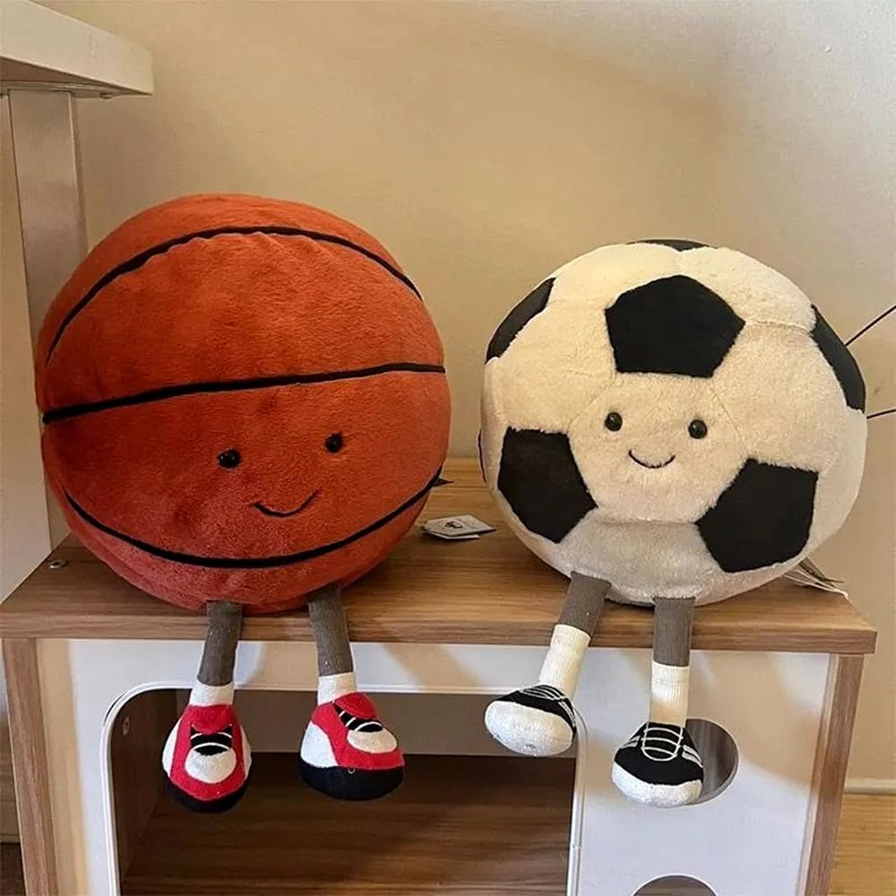 XIYUAN 13.7-Inch Football Plush Toy – Soft Stuffed American Soccer Doll with Feet, Cute Decorative Pillow for Kids