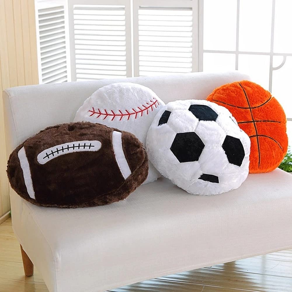 XIYUAN 14-Inch Football Plush Pillow – Soft Stuffed Toy for Kids, Sports Room Decor, and Pet Companion