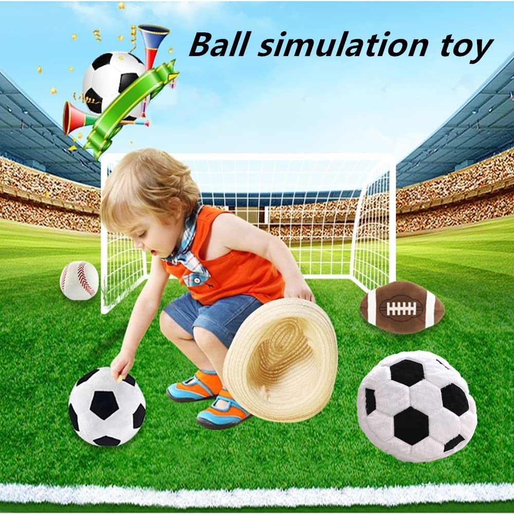 XIYUAN 14-Inch Football Plush Pillow – Soft Stuffed Toy for Kids, Sports Room Decor, and Pet Companion