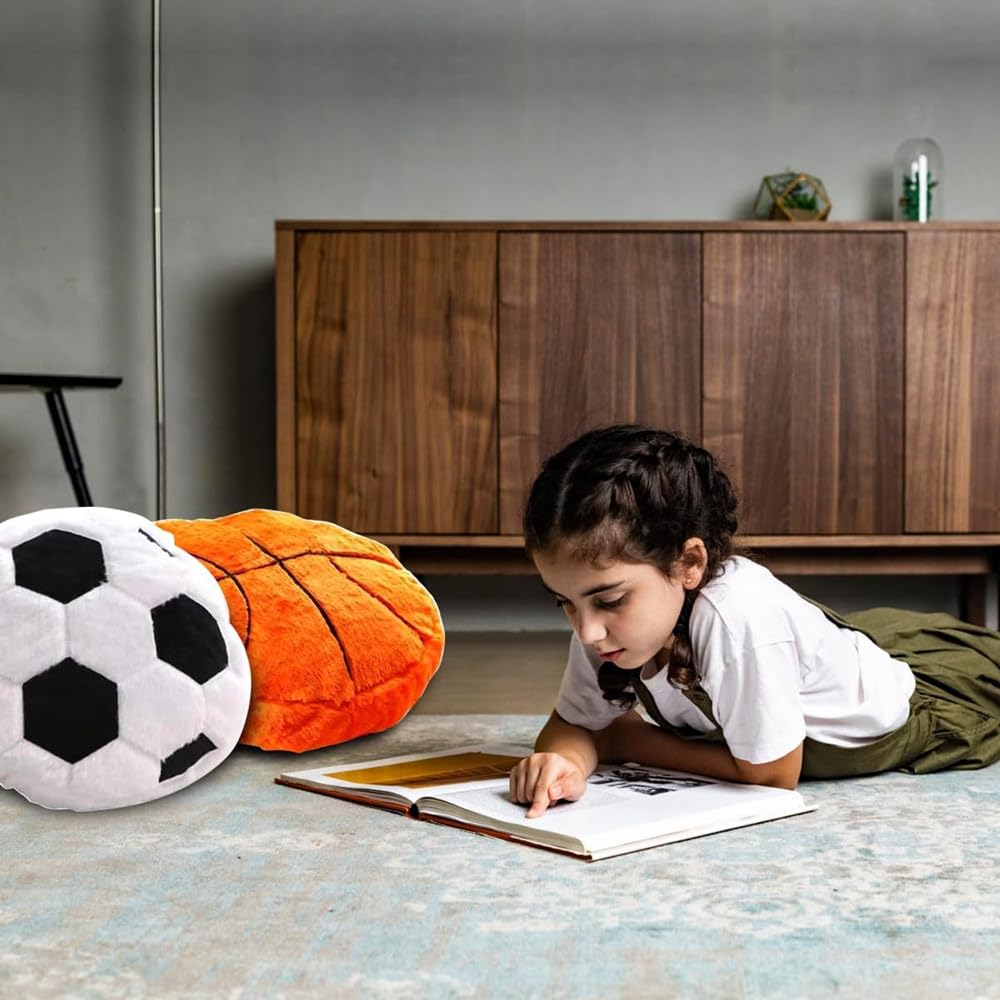 XIYUAN 14-Inch Football Plush Pillow – Soft Stuffed Toy for Kids, Sports Room Decor, and Pet Companion
