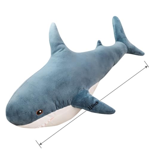 XIYUAN 23.6 Inch Large Shark Plush Stuffed Animal Toy - Soft Cushion & Pillow for Kids and Adults