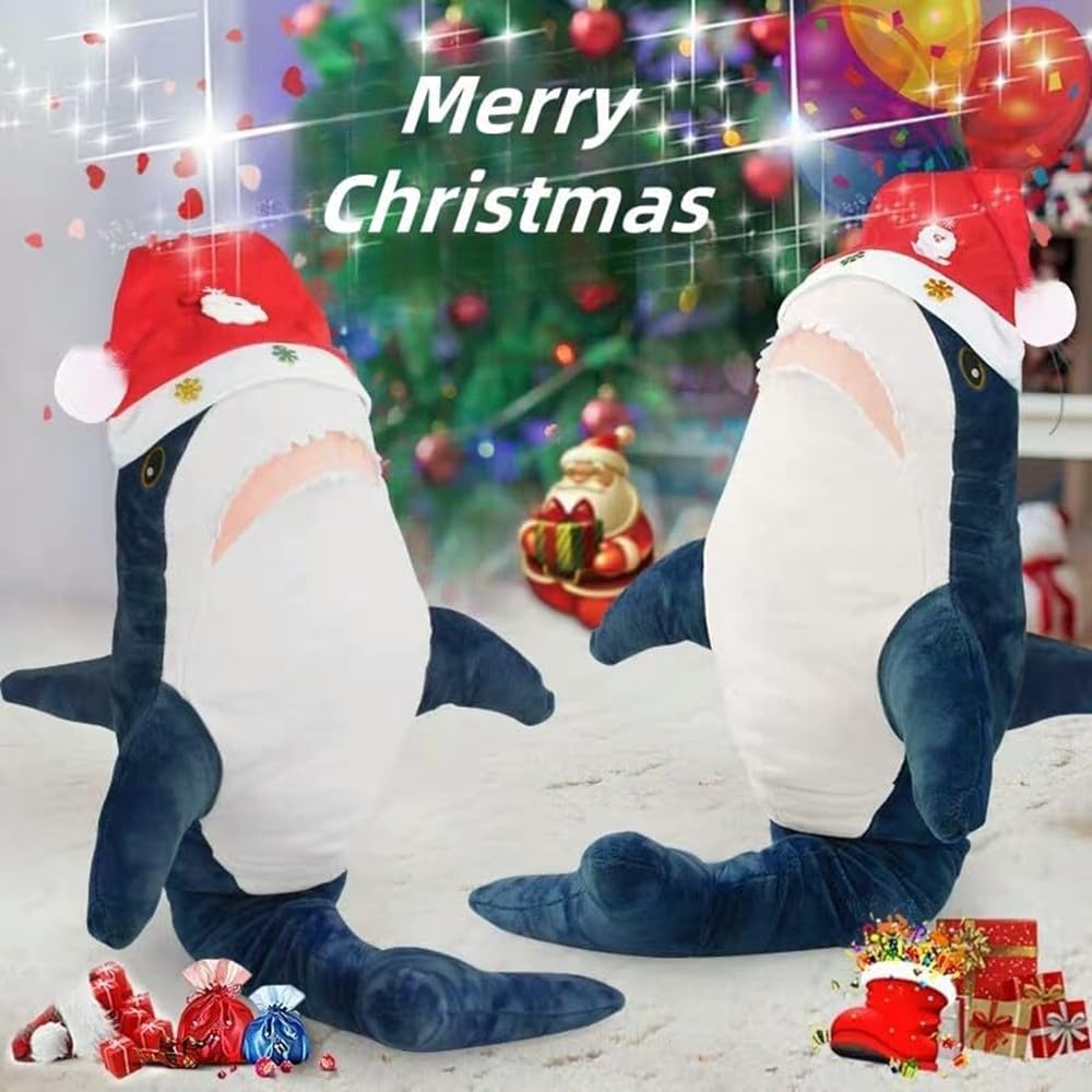 XIYUAN 23.6 Inch Large Shark Plush Stuffed Animal Toy - Soft Cushion & Pillow for Kids and Adults
