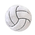 XIZHI 14-Inch Volleyball Plush Pillow - Soft Stuffed Toy for Kids, Machine Washable, White