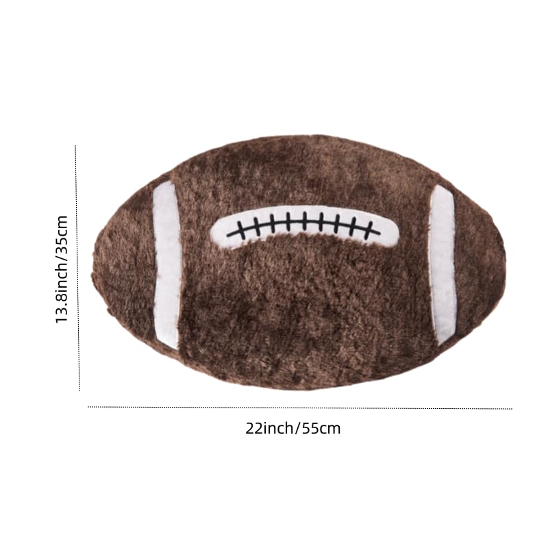 XIZHI 22-Inch Rugby Plush Pillow – Soft, Lightweight, Machine Washable Football Throw Pillow for Kids and Fans