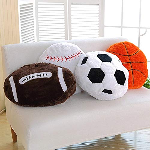 XIZHI 22-Inch Rugby Plush Pillow – Soft, Lightweight, Machine Washable Football Throw Pillow for Kids and Fans