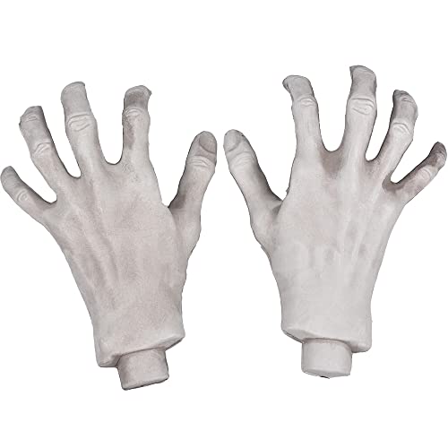 XONOR Halloween Skeleton Hands – Realistic Life-Size Severed Fake Plastic Hands, 2 Pairs