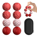 XYOFUN 8-Pack Silicone Magnetic Fidget Balls – Pink Stress Relief Sensory Toys for Adults