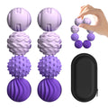 XYOFUN 8-Pack Silicone Magnetic Fidget Balls – Violet, Textured Stress Relief Toys for Office & Home