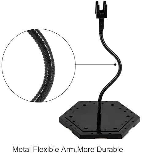 XyviLokit Hobby Action Base Model Stand for 1/144 Gundam and 6-Inch Figures – Screwless Assembly with Adjustable Metal Arm