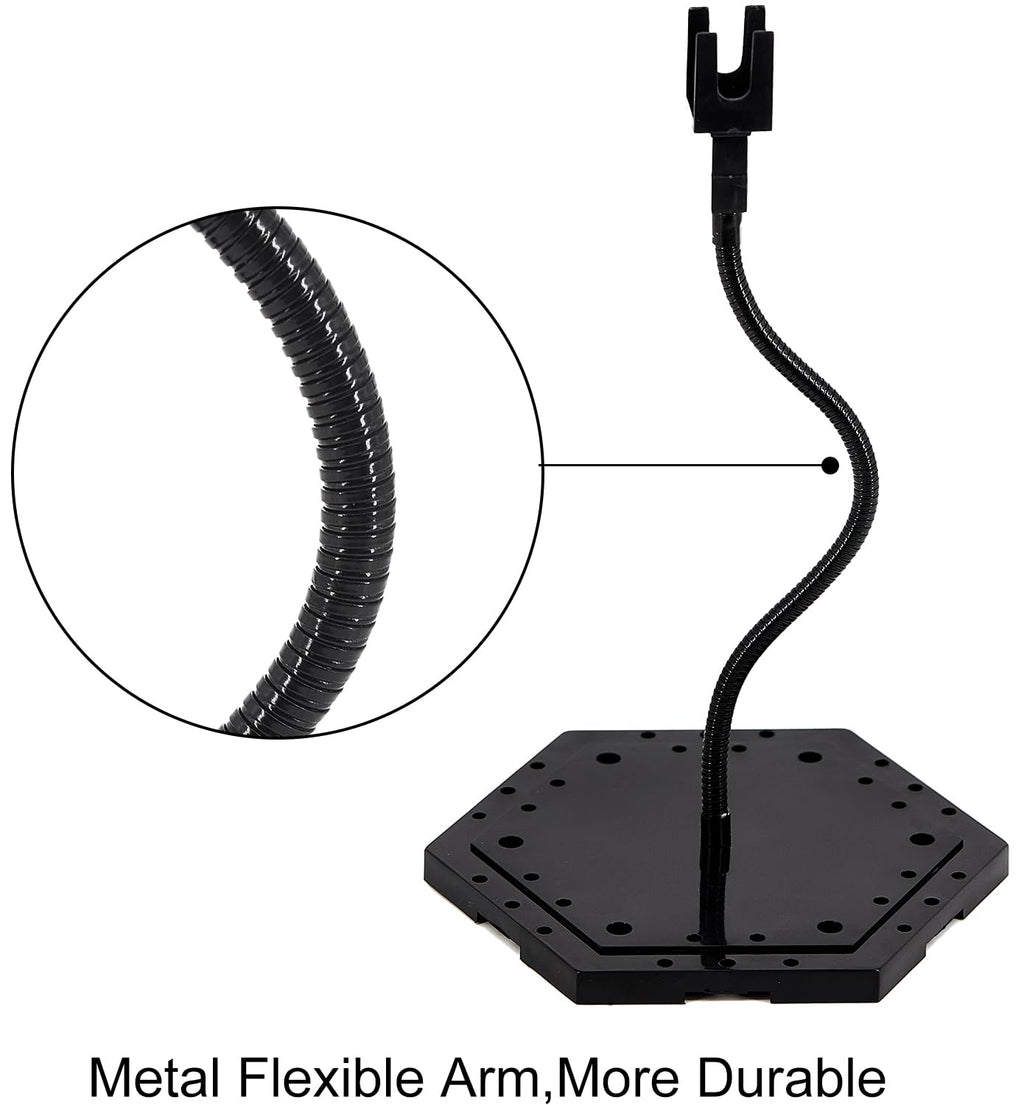 XyviLokit Hobby Action Base Model Stand for 1/144 Gundam and 6-Inch Figures – Screwless Assembly with Adjustable Metal Arm