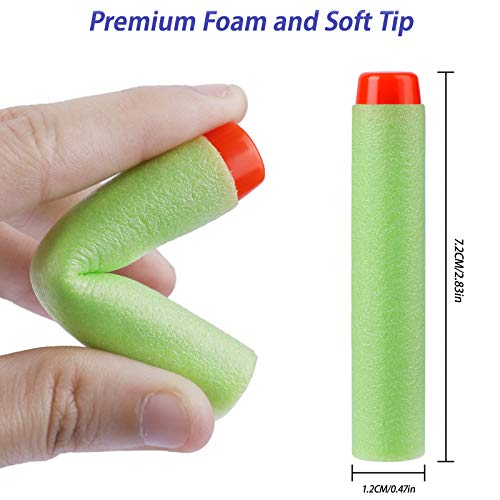 YagoDago 200-Pack Foam Darts Refill - Whistling Nerf Compatible Bullets for N-Strike Elite (Green)