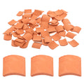 Yardwe 80-Piece Miniature Roof Tiles – 1:16 Scale Pottery Clay for Dollhouse, Diorama, and Model Building