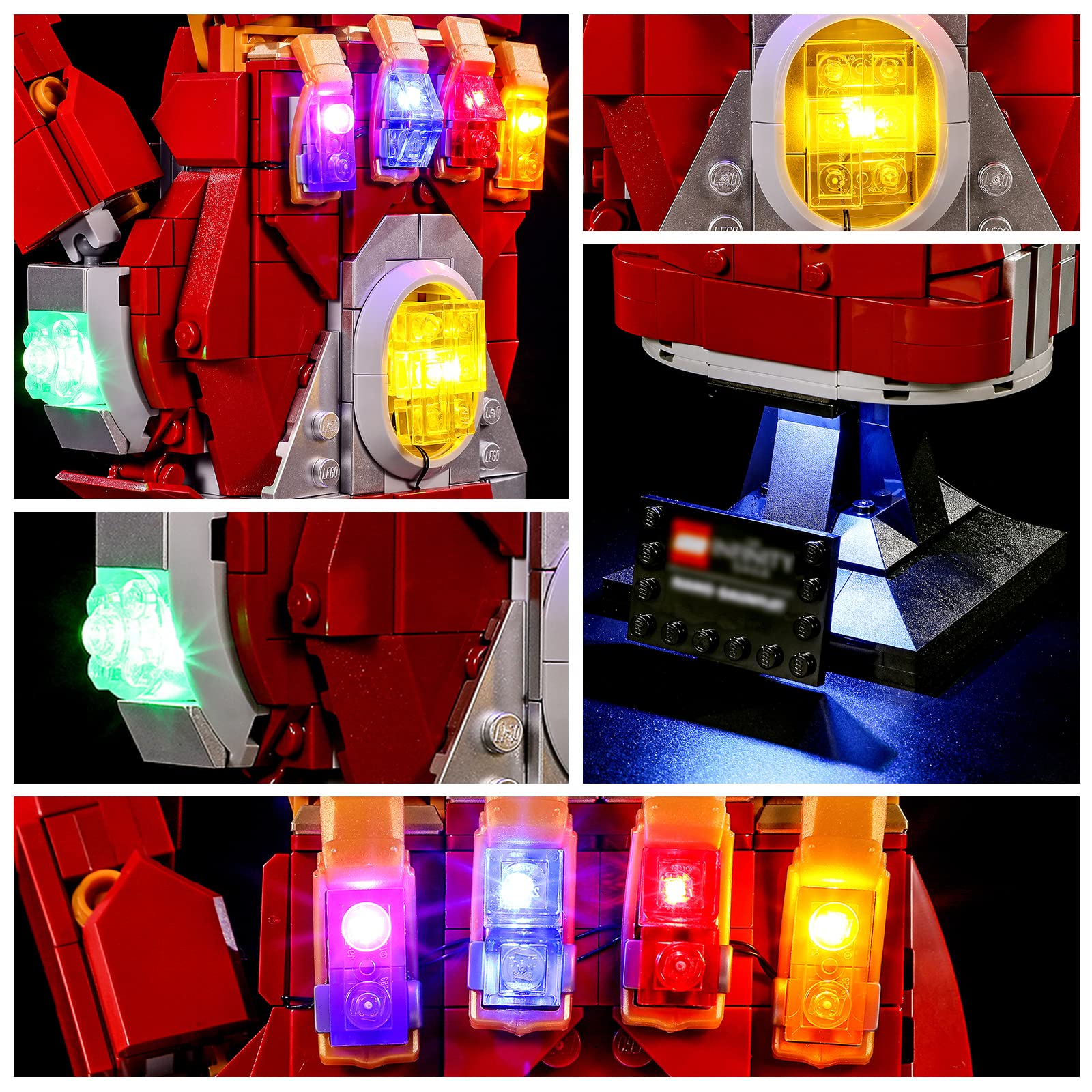 YEABRICKS LED Light Kit for LEGO 76223 Nano Gauntlet - Not Including LEGO Set