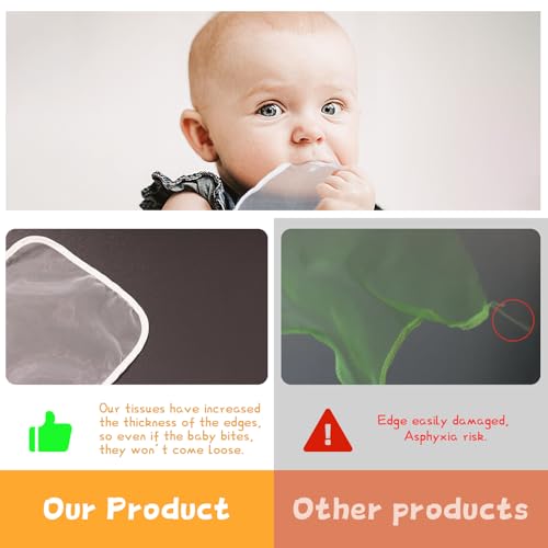 Yeeeasy High Contrast Baby Tissue Box Toy for Newborns – Black and White Montessori Sensory Toy with Indestructible Tissues