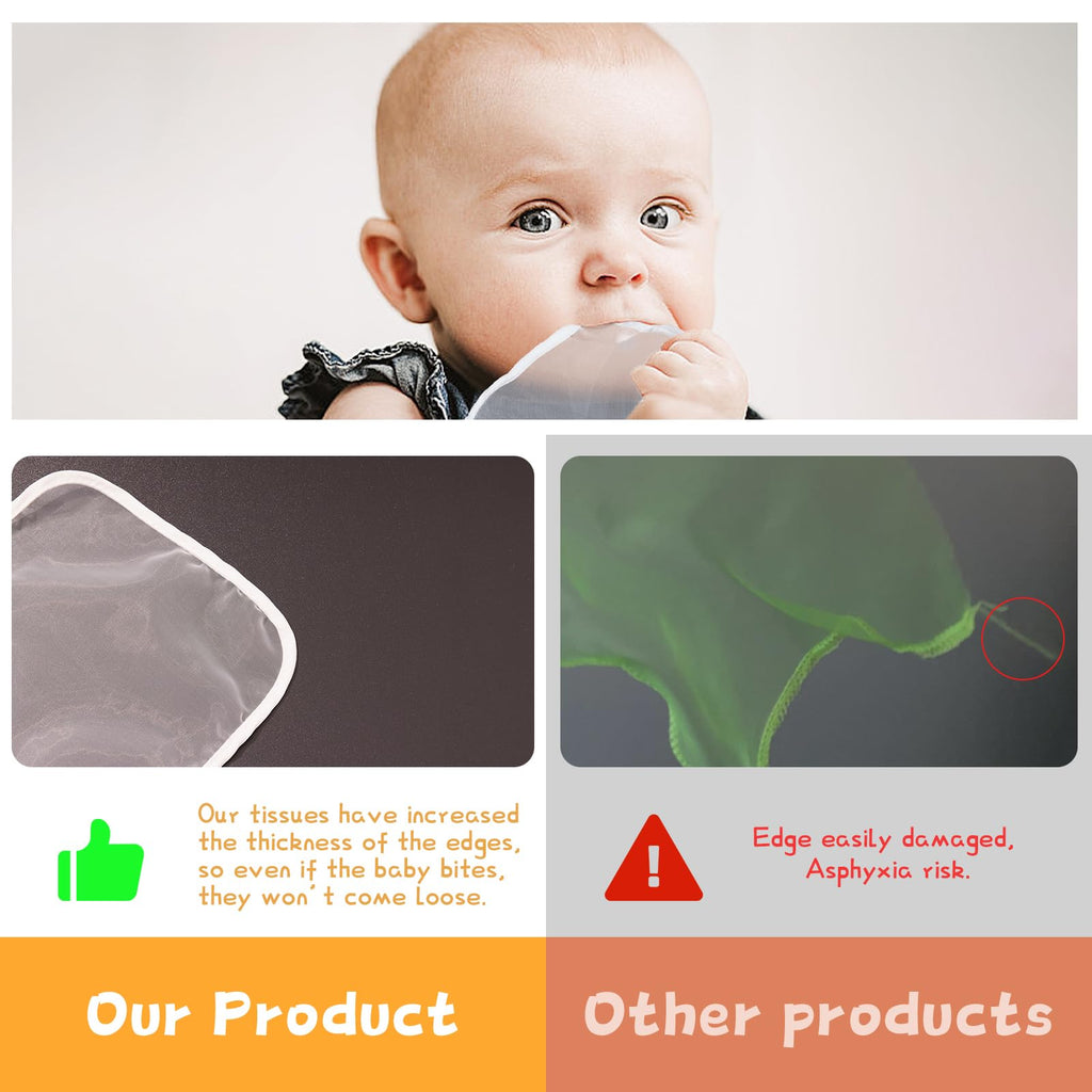 Yeeeasy High Contrast Baby Tissue Box Toy for Newborns – Black and White Montessori Sensory Toy with Indestructible Tissues