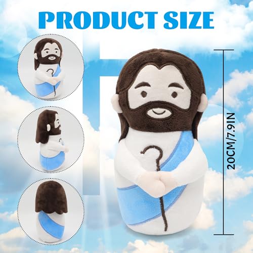 Yelakey Jesus and Mary Plush Dolls Set - 8 Inch Christian Stuffed Toys for Easter and Christmas Gifts