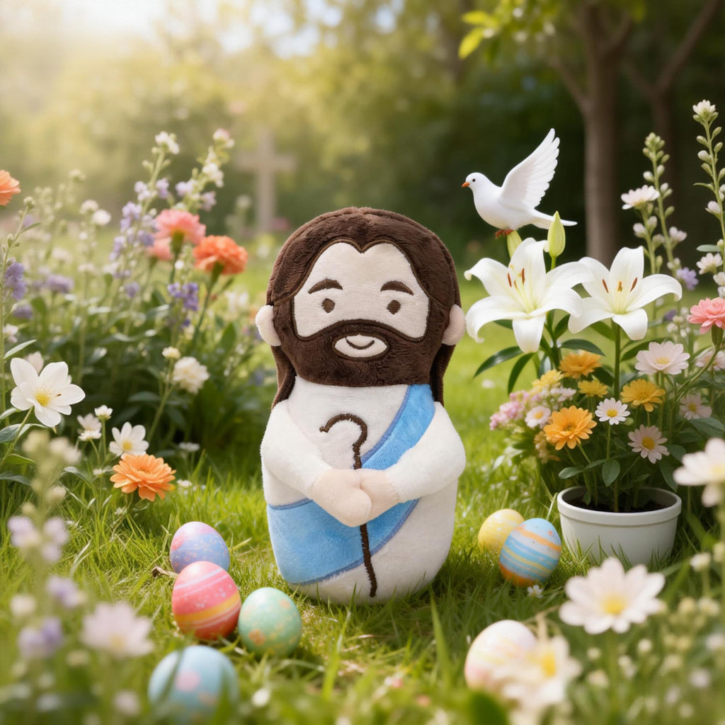 Yelakey Jesus and Mary Plush Dolls Set - 8 Inch Christian Stuffed Toys for Easter and Christmas Gifts