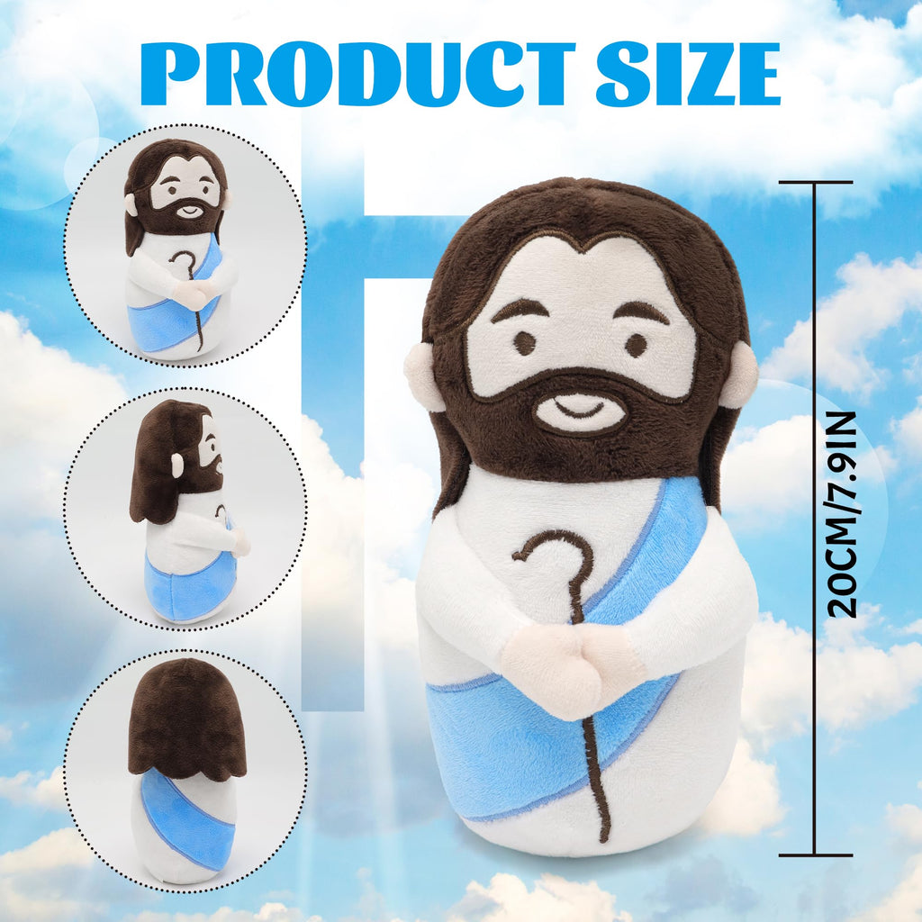 Yelakey Jesus and Mary Plush Dolls Set - 8 Inch Christian Stuffed Toys for Easter and Christmas Gifts