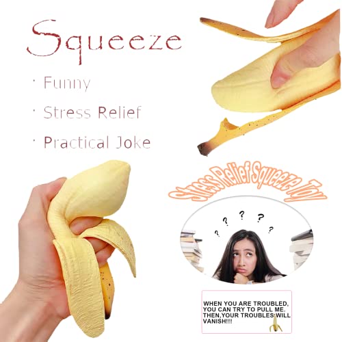 Yellow Banana Squishy Stress Relief Toy – Soft, Scented, Cute Gift for Kids and Adults