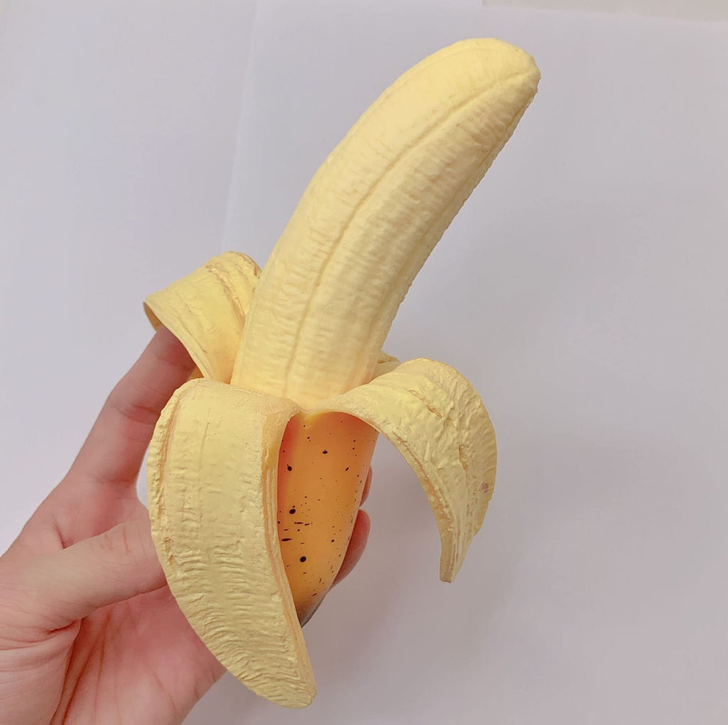 Yellow Banana Squishy Stress Relief Toy – Soft, Scented, Cute Gift for Kids and Adults