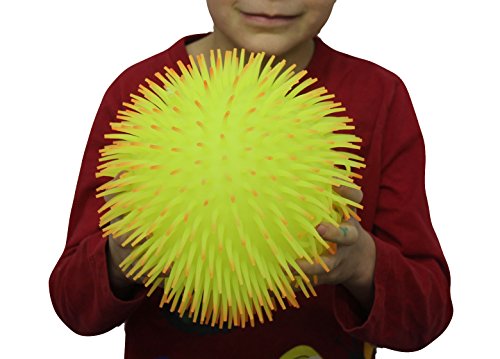 Yellow Jumbo 9-Inch Knobby Puffer Sensory Ball by Curious Minds Busy Bags