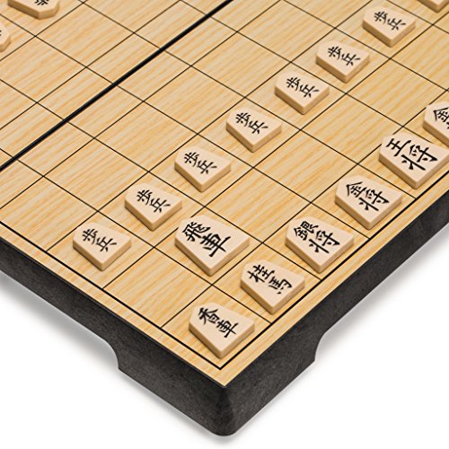Yellow Mountain Imports Magnetic Shogi Set – 9.6-Inch Travel Japanese Chess Game with 40 Pieces