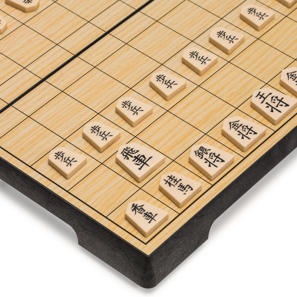 Yellow Mountain Imports Magnetic Shogi Set – 9.6-Inch Travel Japanese Chess Game with 40 Pieces
