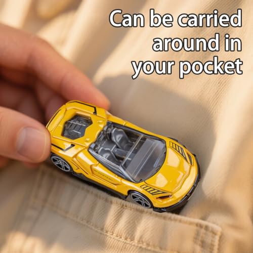 Yewkou 1:64 Scale Die-Cast Metal Toy Cars 12-Pack - Pickup, Racing, and Sports Cars for Kids Age 3+