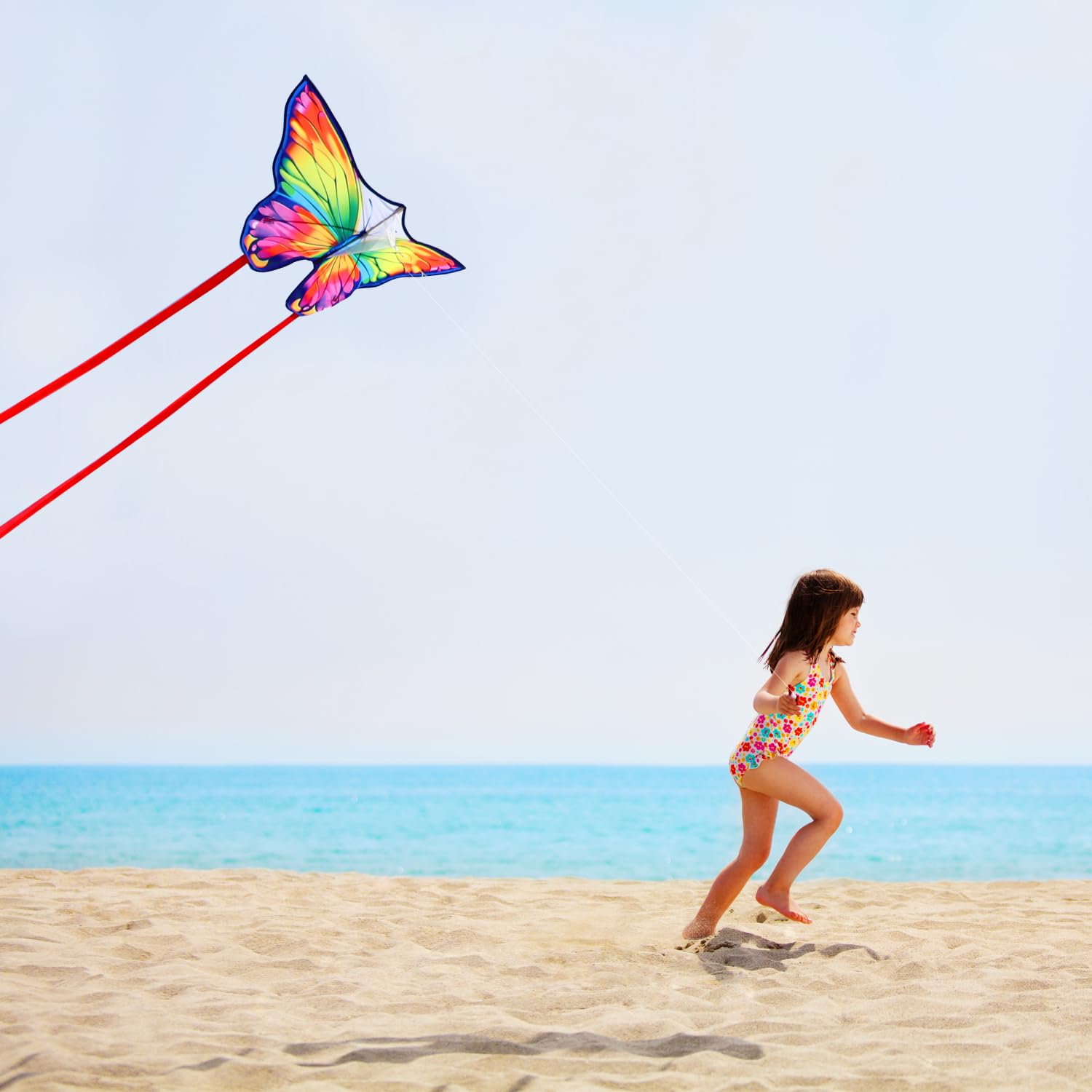 YFAFENGS Double Kite Set: Butterfly & Skull Kites for Kids and Adults, Easy to Fly and Portable