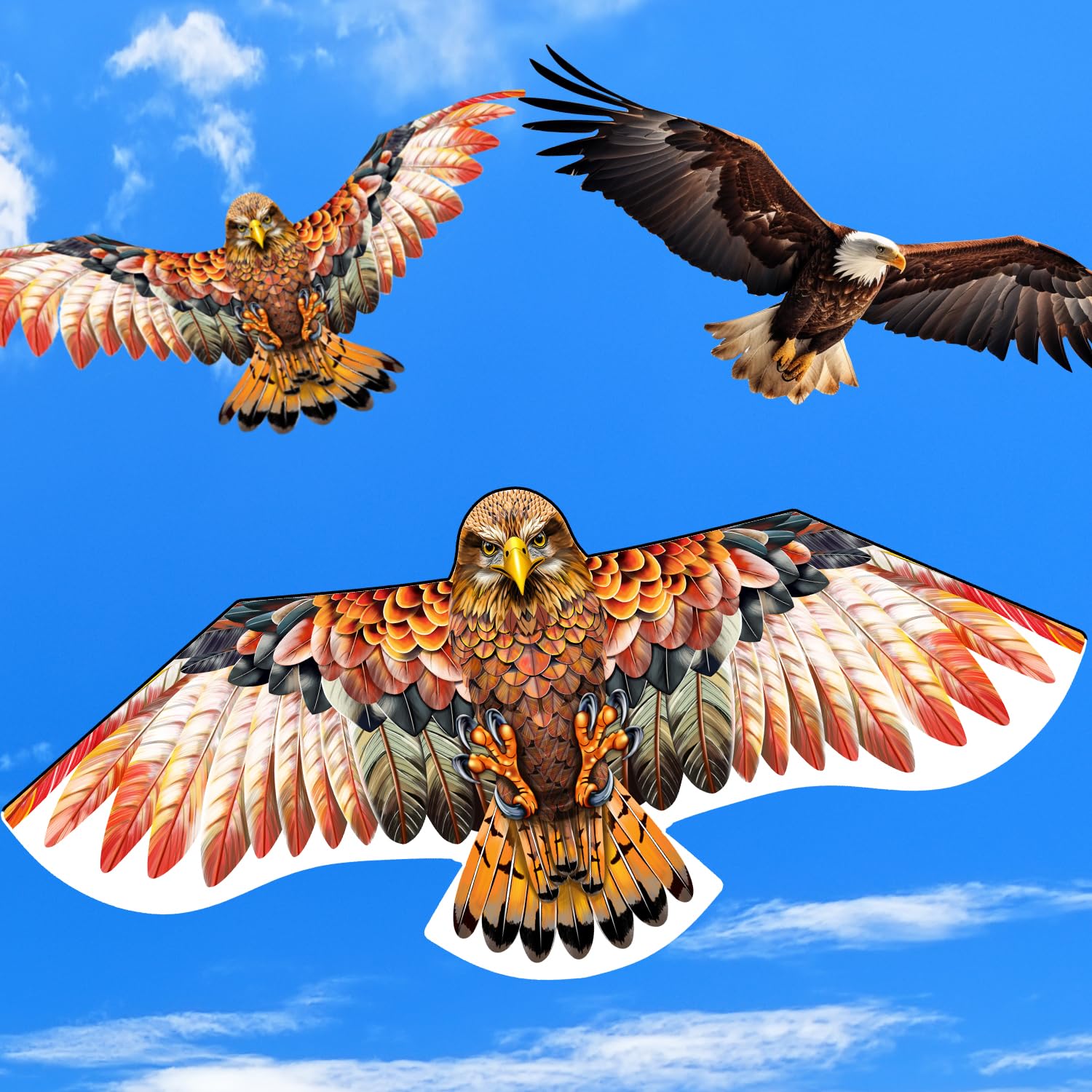 YFAFENGS Giant Red Eagle Kite – Durable Outdoor Kite for Adults and Kids, Easy to Fly at Beach or Park