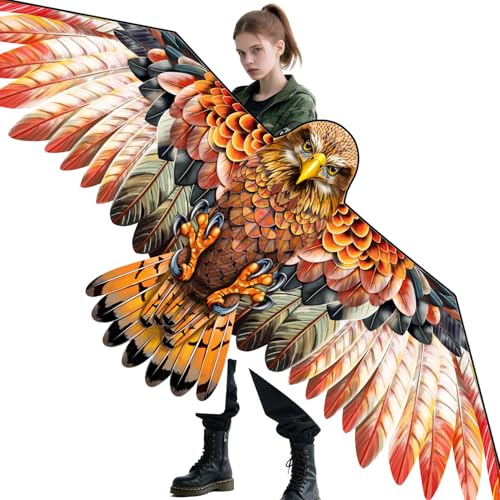 YFAFENGS Giant Red Eagle Kite – Durable Outdoor Kite for Adults and Kids, Easy to Fly at Beach or Park