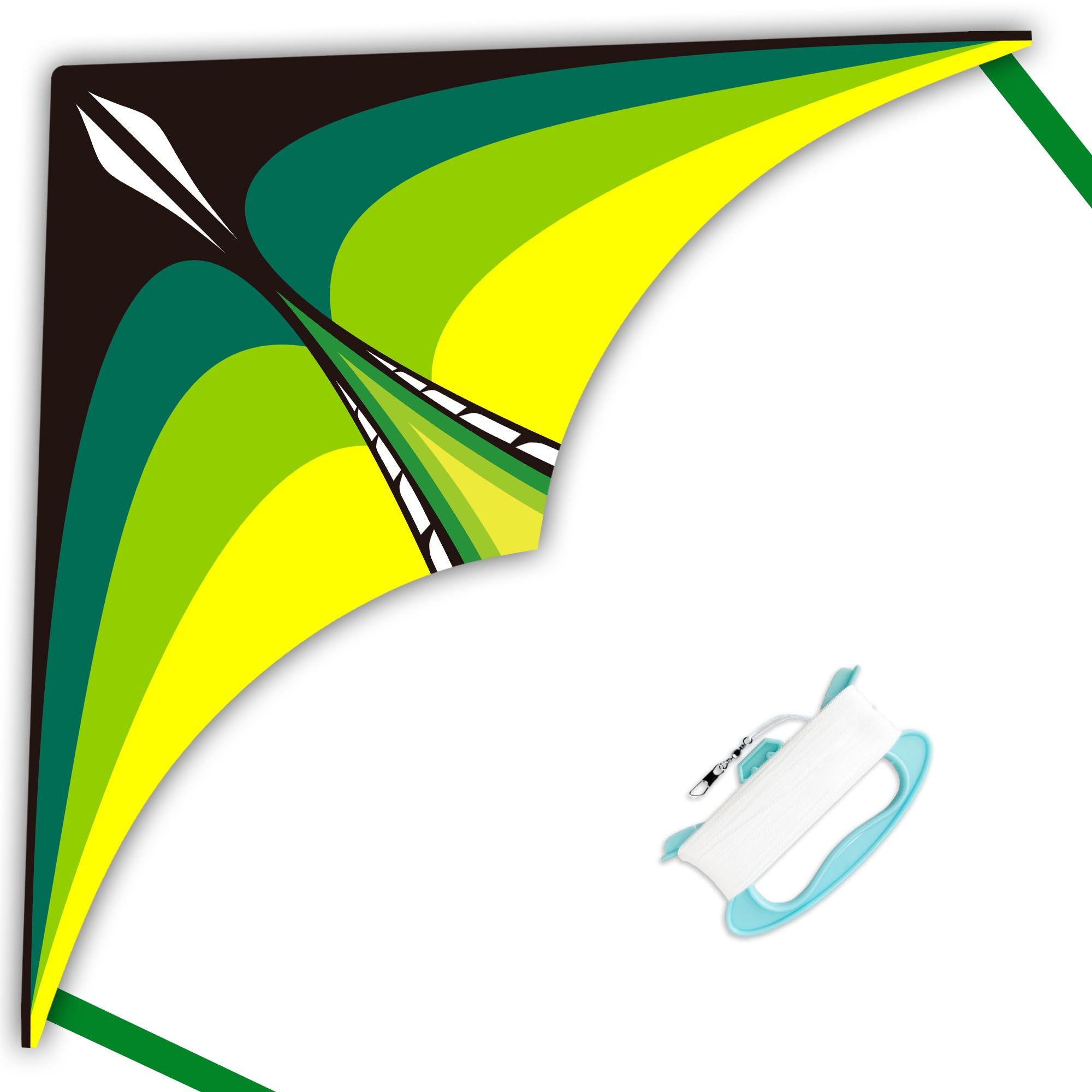 YFAFENGS Large Delta Kite for Kids & Adults – Easy to Fly with Line and Handle, Ripstop Polyester