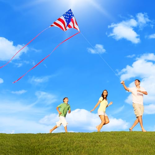 YFAFENGS Large Delta Kite for Kids & Adults – Waterproof, Easy to Fly with Line and Handle