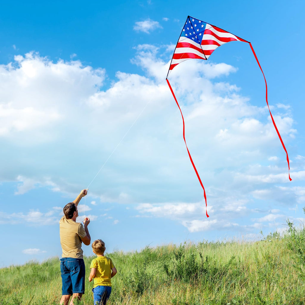 YFAFENGS Large Delta Kite for Kids & Adults – Waterproof, Easy to Fly with Line and Handle