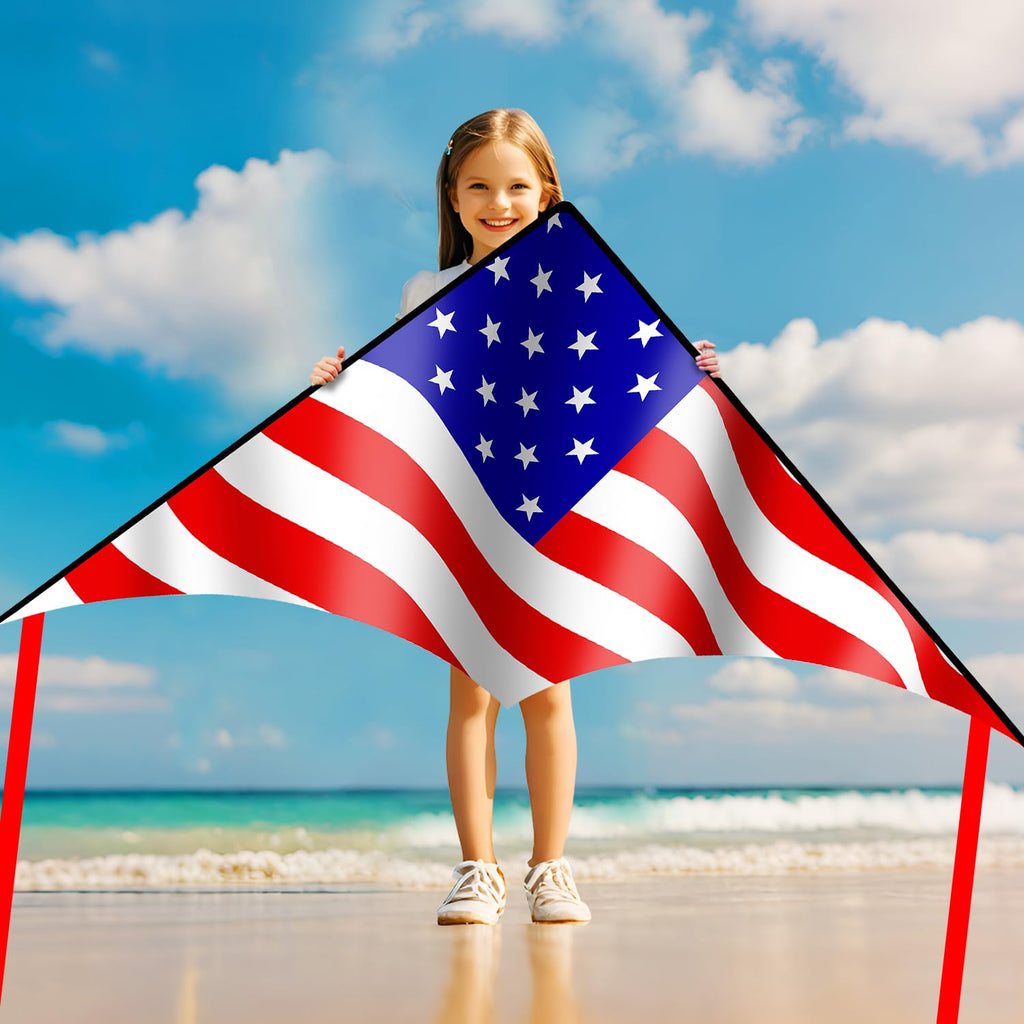 YFAFENGS Large Delta Kite for Kids & Adults – Waterproof, Easy to Fly with Line and Handle