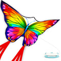 YFAFENGS Rainbow Butterfly Kite – Easy to Fly for Kids & Beginners, Durable Polyester with Long Tail for Stability