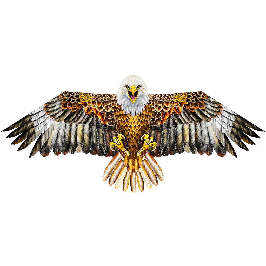 YFAFENGS Realistic Bald Eagle Kite – Durable Polyester Kite for Adults & Kids, Easy to Fly at Beach or Park