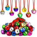 yfstyle Christmas Bell Necklace and Bracelet Set – 16-Piece Jingle Bell Jewelry for Parties and Costumes